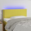 LED posteljno vzglavje zeleno 80x5x78/88 cm blago
