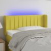 LED posteljno vzglavje zeleno 93x16x78/88 cm blago