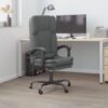 Masažni pisarniški stol temno sivo blago