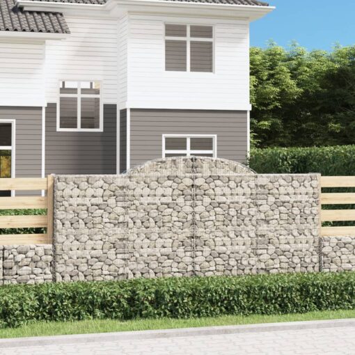 Obokane gabion košare 10 kosi 300x50x140/160cm pocinkano železo