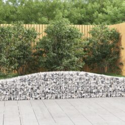 Obokane gabion košare 10 kosi 400x30x40/60 cm pocinkano železo