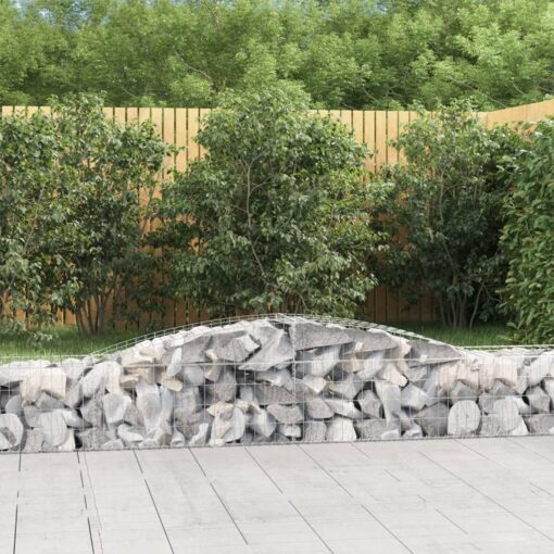 Obokane gabion košare 10 kosi 400x50x40/60 cm pocinkano železo