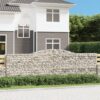 Obokane gabion košare 10 kosov 400x50x120/140cm cinkano železo