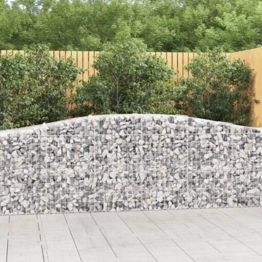 Obokane gabion košare 10 kosov 400x50x80/100 cm cinkano železo