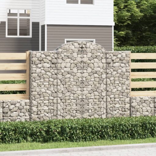 Obokane gabion košare 10kosi 200x50x160/180 cm pocinkano železo