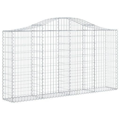 Obokane gabion košare 10kosov 200x30x100/120cm pocinkano železo - Image 3