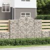 Obokane gabion košare 10kosov 200x50x140/160cm pocinkano železo