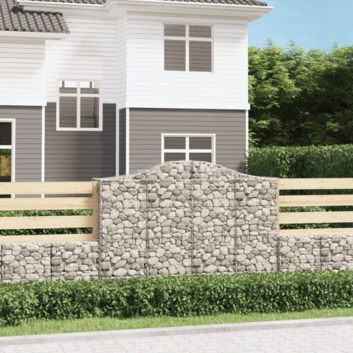 Obokane gabion košare 10kosov 200x50x140/160cm pocinkano železo