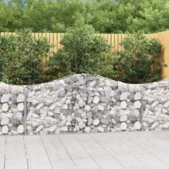 Obokane gabion košare 11 kosov 200x30x80/100 cm cinkano železo