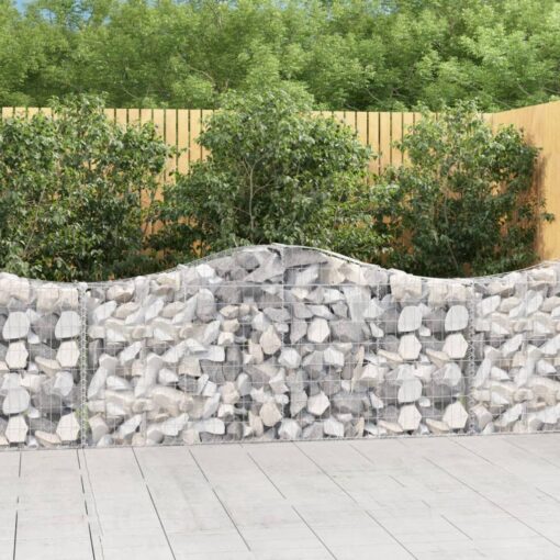 Obokane gabion košare 11 kosov 200x30x80/100 cm cinkano železo