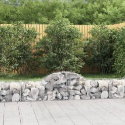 Obokane gabion košare 11 kosov 200x50x40/60 cm pocinkano železo