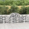 Obokane gabion košare 11 kosov 200x50x80/100 cm cinkano železo