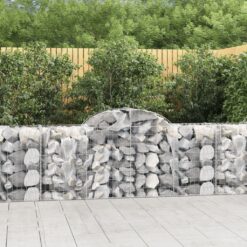 Obokane gabion košare 11 kosov 200x50x80/100 cm cinkano železo