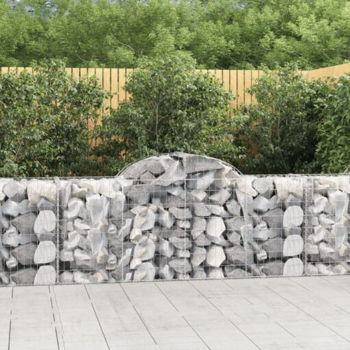 Obokane gabion košare 11 kosov 200x50x80/100 cm cinkano železo