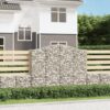 Obokane gabion košare 11kosi 200x50x160/180 cm pocinkano železo