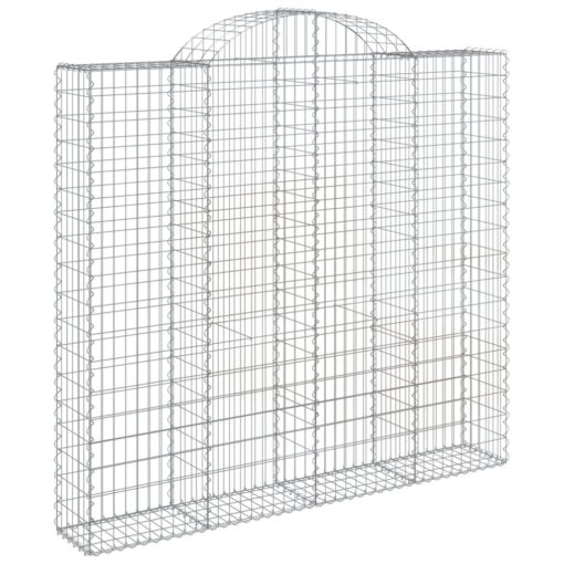 Obokane gabion košare 11kosi 200x50x180/200 cm pocinkano železo - Image 3