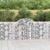 Obokane gabion košare 11kosov 200x30x100/120cm pocinkano železo