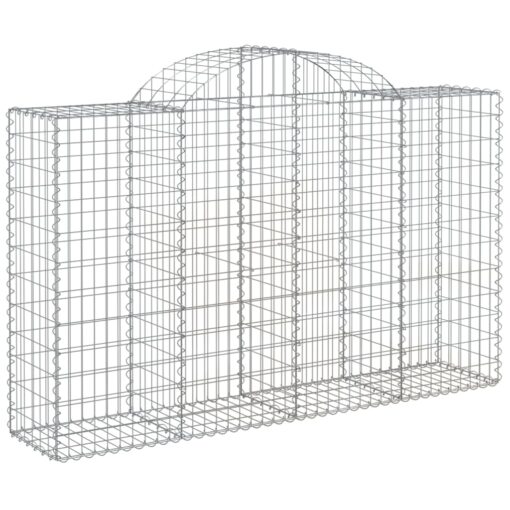 Obokane gabion košare 12 kosa 200x50x120/140cm pocinkano železo - Image 3