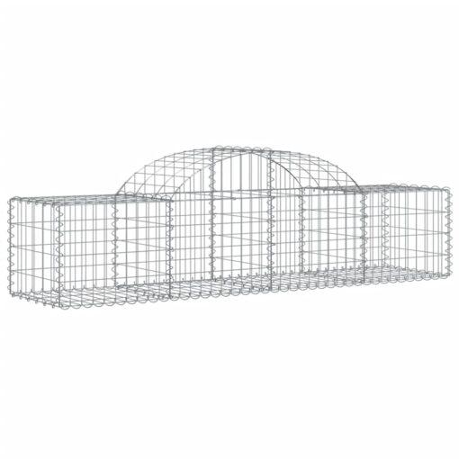 Obokane gabion košare 12 kosov 200x50x40/60 cm pocinkano železo - Image 3