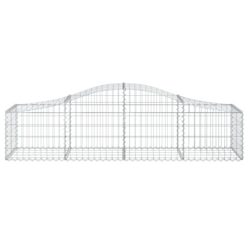 Obokane gabion košare 12 kosov 200x50x40/60 cm pocinkano železo - Image 4