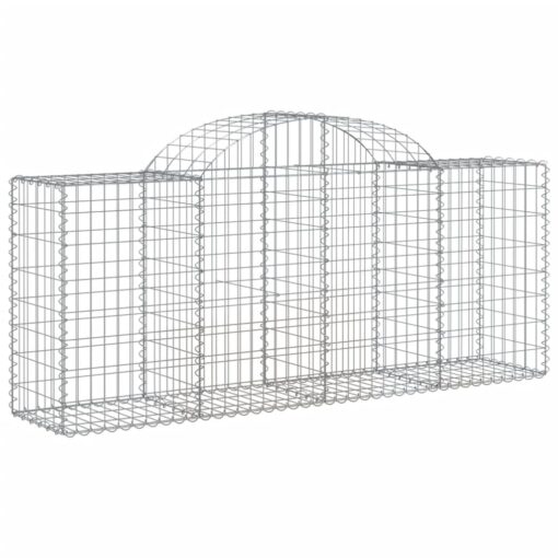 Obokane gabion košare 12 kosov 200x50x80/100 cm cinkano železo - Image 3