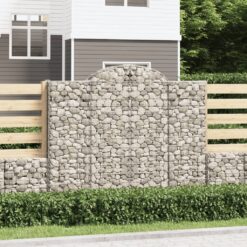 Obokane gabion košare 12kosa 200x50x160/180 cm pocinkano železo