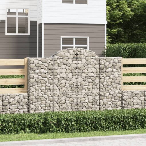 Obokane gabion košare 12kosi 200x50x140/160 cm pocinkano železo