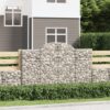 Obokane gabion košare 12kosov 200x30x120/140cm pocinkano železo