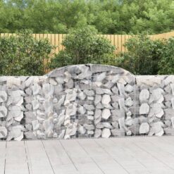 Obokane gabion košare 12kosov 300x30x100/120cm pocinkano železo