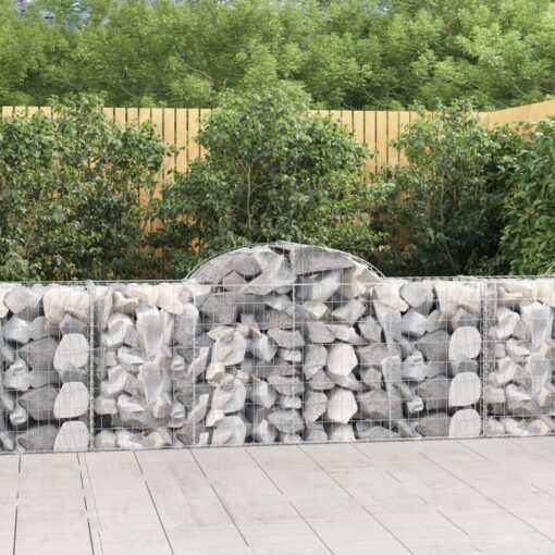 Obokane gabion košare 13 kosov 200x50x80/100 cm cinkano železo