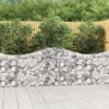 Obokane gabion košare 14 kosov 200x30x80/100 cm cinkano železo