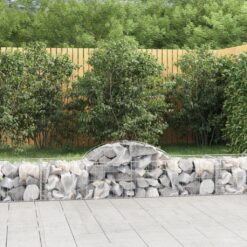 Obokane gabion košare 14 kosov 200x50x40/60 cm pocinkano železo