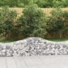 Obokane gabion košare 14 kosov 200x50x40/60 cm pocinkano železo