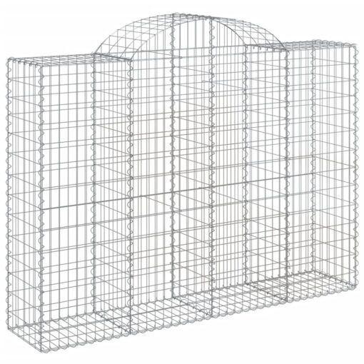 Obokane gabion košare 14kosi 200x50x140/160 cm pocinkano železo - Image 3