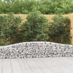 Obokane gabion košare 15 kosi 400x30x40/60 cm pocinkano železo