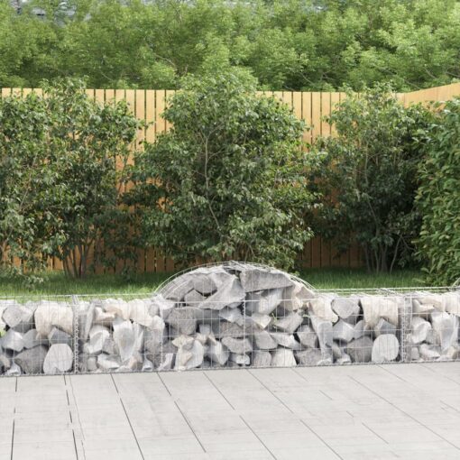 Obokane gabion košare 15 kosov 200x50x40/60 cm pocinkano železo