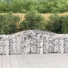 Obokane gabion košare 15 kosov 400x30x80/100 cm cinkano železo