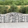 Obokane gabion košare 15 kosov 400x50x80/100 cm cinkano železo