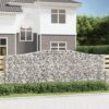 Obokane gabion košare 15kosov 400x30x140/160cm pocinkano železo