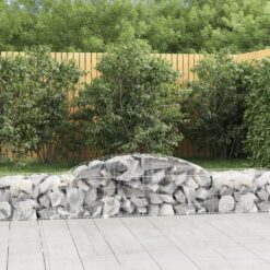 Obokane gabion košare 17 kosi 300x50x40/60 cm pocinkano železo