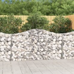 Obokane gabion košare 2 kosa 200x30x100/120 cm pocinkano železo