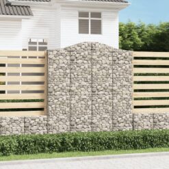 Obokane gabion košare 2 kosa 200x30x220/240 cm pocinkano železo