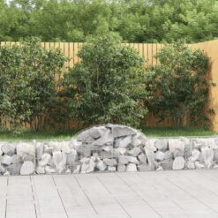 Obokane gabion košare 2 kosa 200x30x40/60 cm pocinkano železo