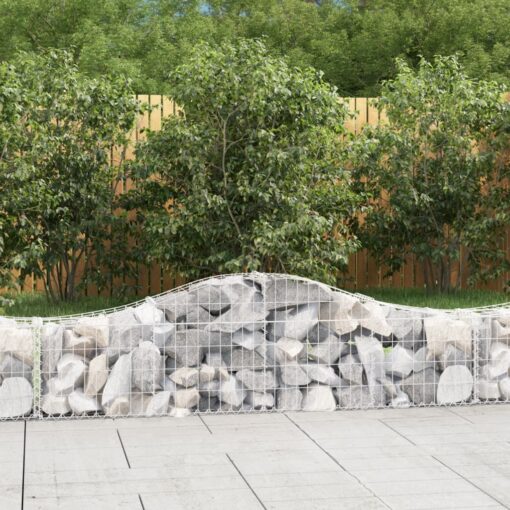 Obokane gabion košare 2 kosa 200x30x40/60 cm pocinkano železo