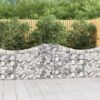 Obokane gabion košare 2 kosa 200x30x80/100 cm pocinkano železo