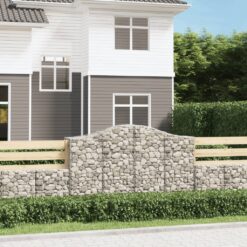 Obokane gabion košare 2 kosa 200x50x120/140 cm pocinkano železo