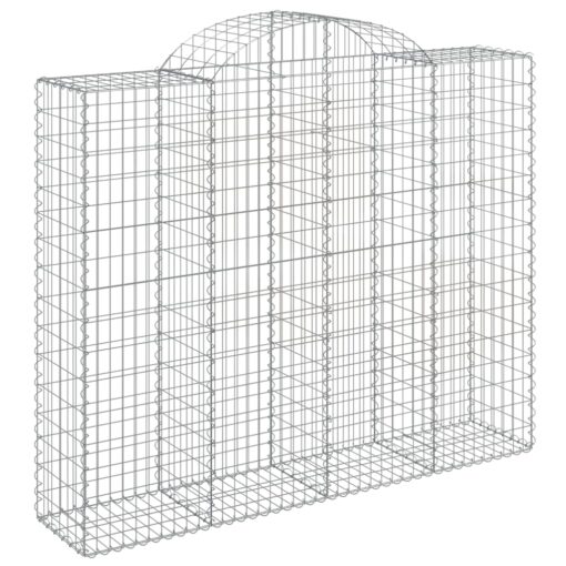 Obokane gabion košare 2 kosa 200x50x160/180 cm pocinkano železo - Image 3