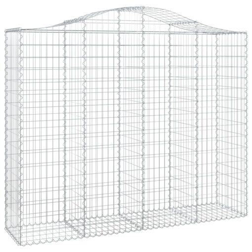 Obokane gabion košare 2 kosa 200x50x160/180 cm pocinkano železo - Image 3