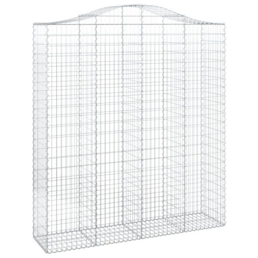 Obokane gabion košare 2 kosa 200x50x220/240 cm pocinkano železo - Image 3