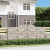 Obokane gabion košare 2 kosa 300x50x120/140 cm pocinkano železo